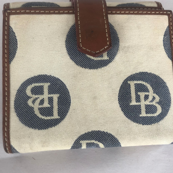 Dooney & Bourke White Navy Brown Wallet - Picture 2 of 5